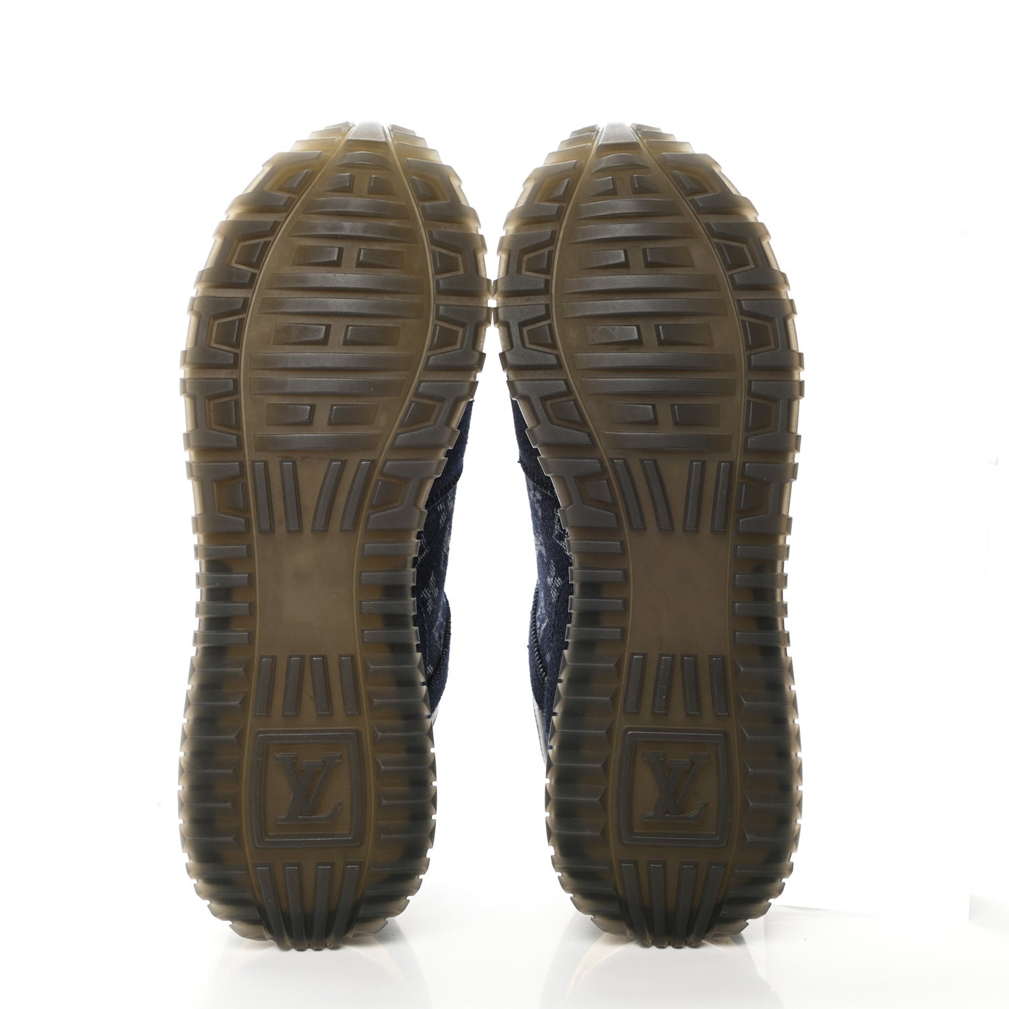 Denim Monogram Run Away Sneakers 36 Blue