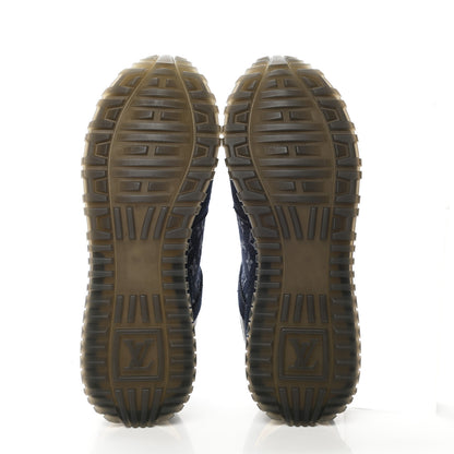 Louis Vuitton Denim Monogram Run Away Sneakers 36 Blue 5 of 10