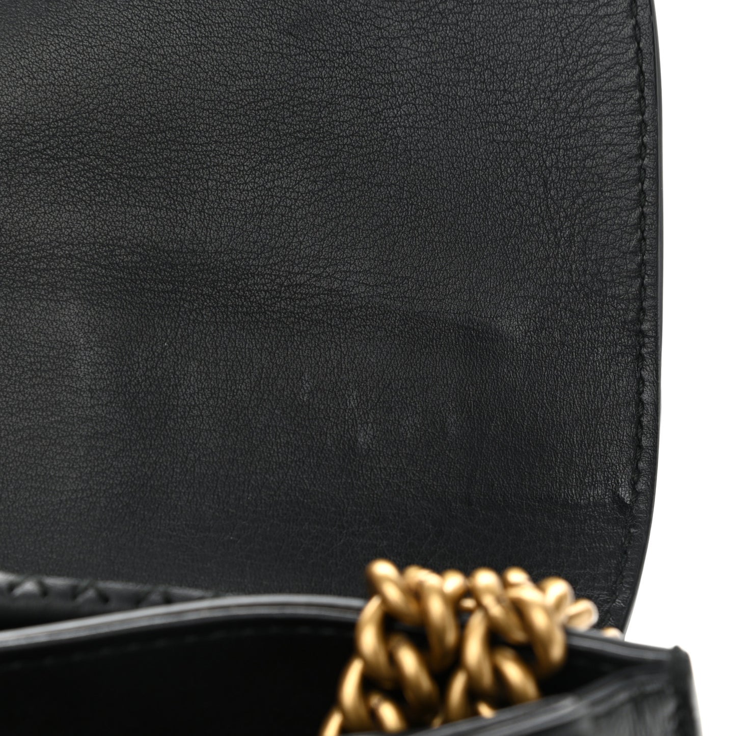 Calfskin Web GG Marmont Flap Chain Backpack Black