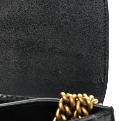 Gucci Calfskin Web GG Marmont Flap Chain Backpack Black 15 of 17