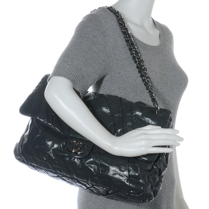 Chanel Glazed Calfskin Twisted Maxi Flap Grey 2 of 7