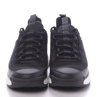 Chanel Velvet Calfskin Mixed Fibers CC Sneakers 38.5 Black 2 of 10
