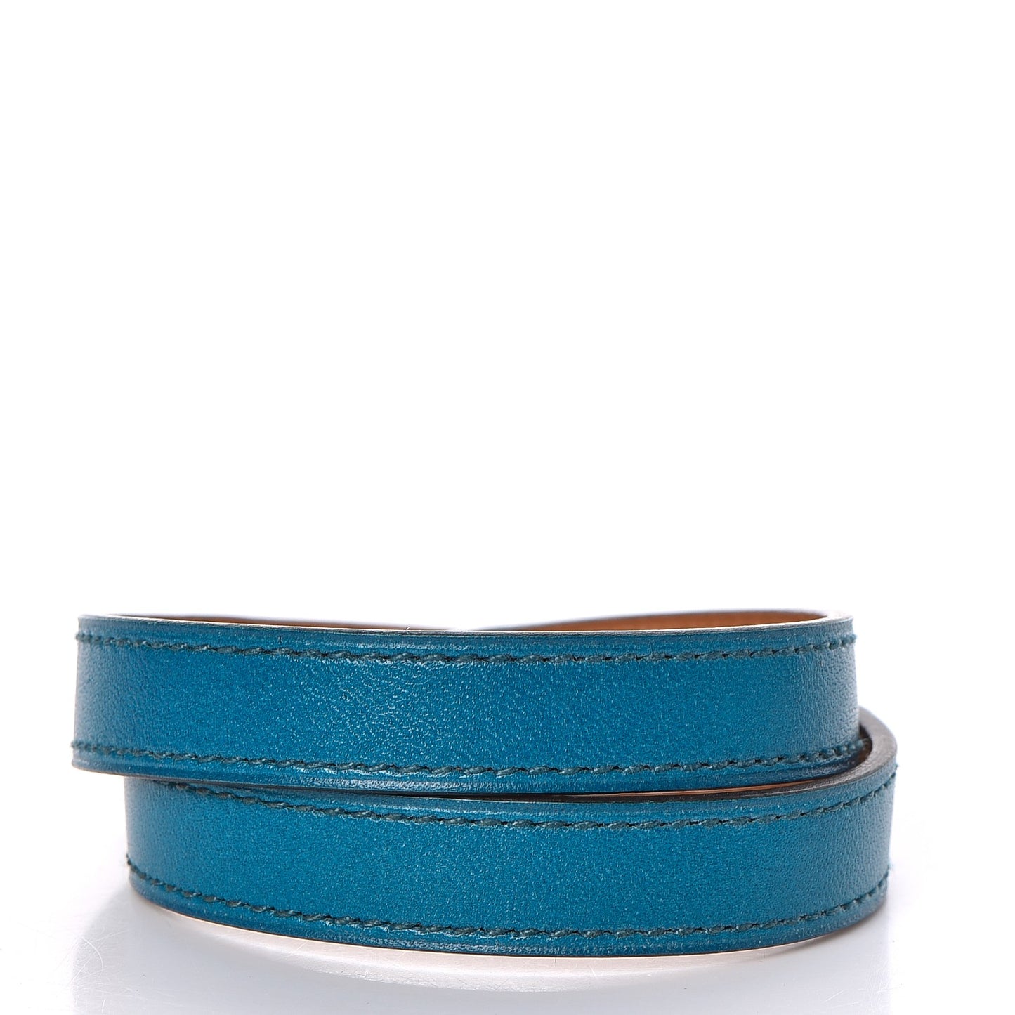 Tadelakt Kelly Double Tour Bracelet M Bleu Izmir