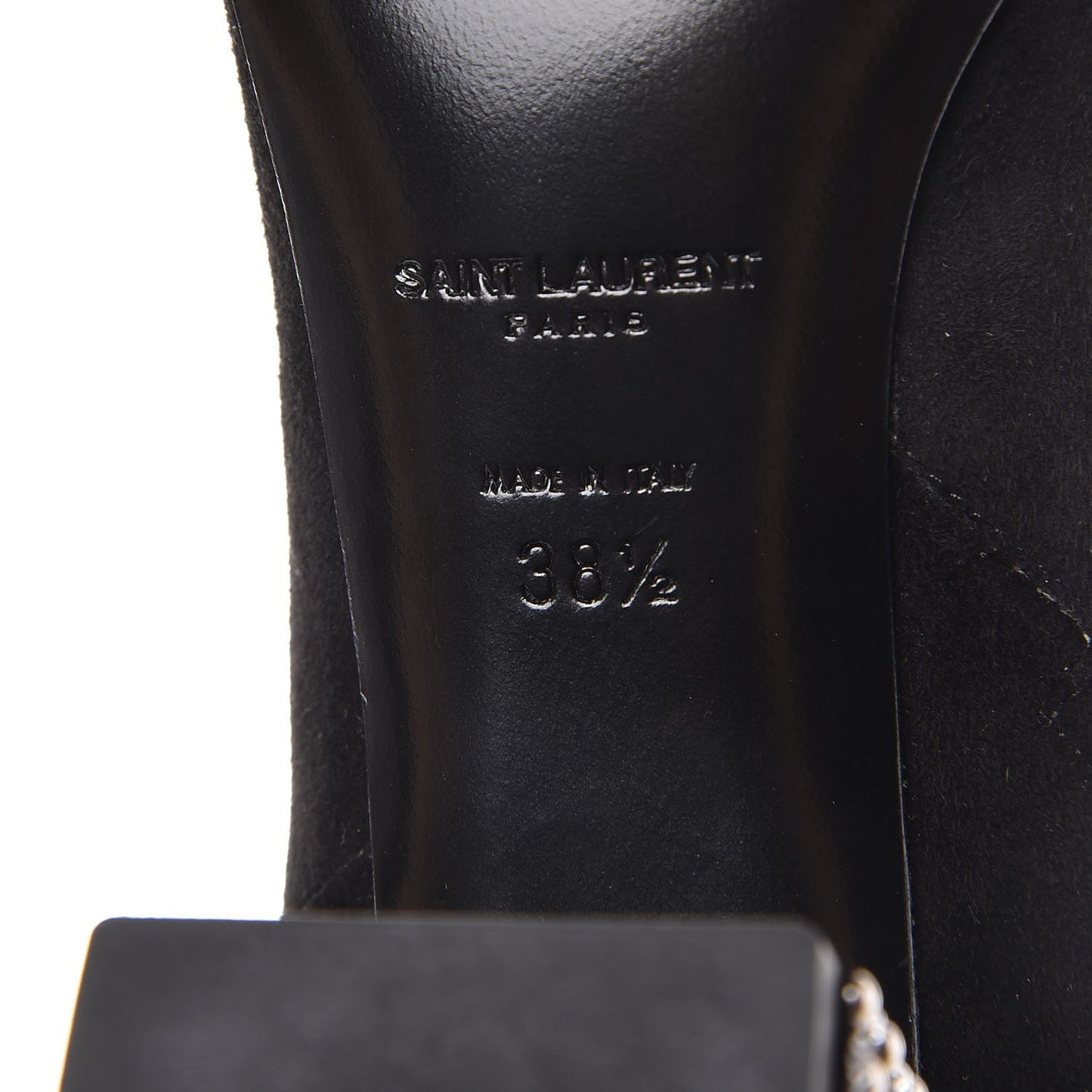 Suede Crystal Studded Babies 70 Ankle Boots 38.5 Black