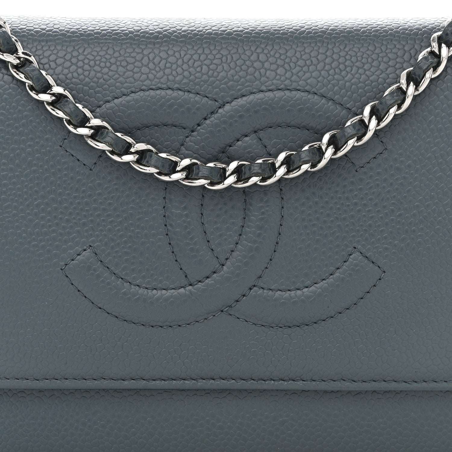 Chanel Caviar Timeless CC Wallet on Chain WOC Navy 9 of 14
