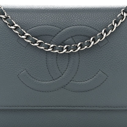 Chanel Caviar Timeless CC Wallet on Chain WOC Navy 9 of 14