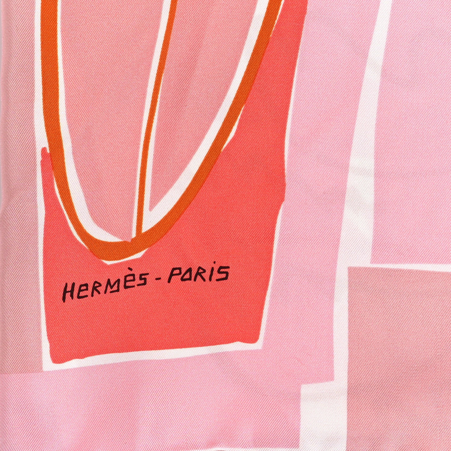 Hermes Silk Sea Surf and Fun Scarf 90 Blanc Rose Corail 2 of 5