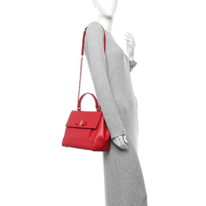 Salvatore Ferragamo Printed Calfskin Carrie O Chain Shoulder Bag Pamplona 2 of 13