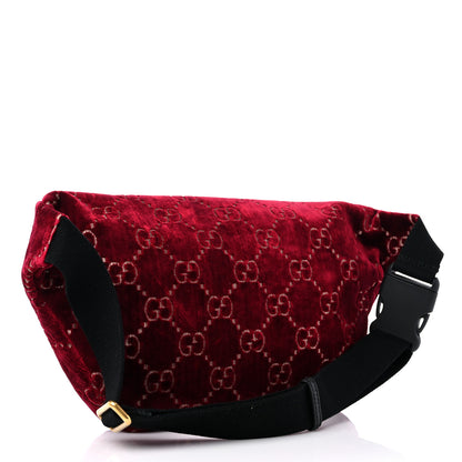 Gucci GG Monogram Velvet Belt Bag Red Cipria 3 of 10