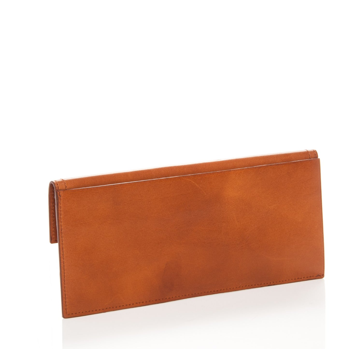 Calfskin Flap Wallet Brown