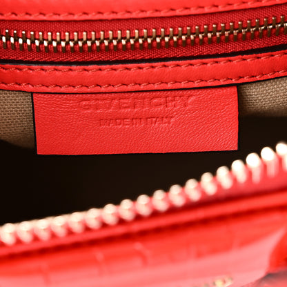 Givenchy Calfskin Crocodile Embossed Mini Antigona Red 6 of 10