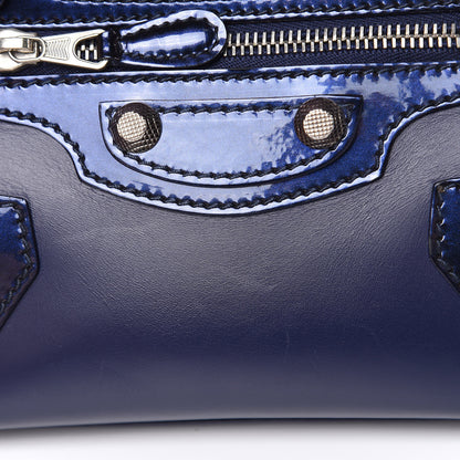 Balenciaga Smooth Calfskin Metallic Patent Giant 12 Silver Hardware Mini City Ultraviolet 12 of 19