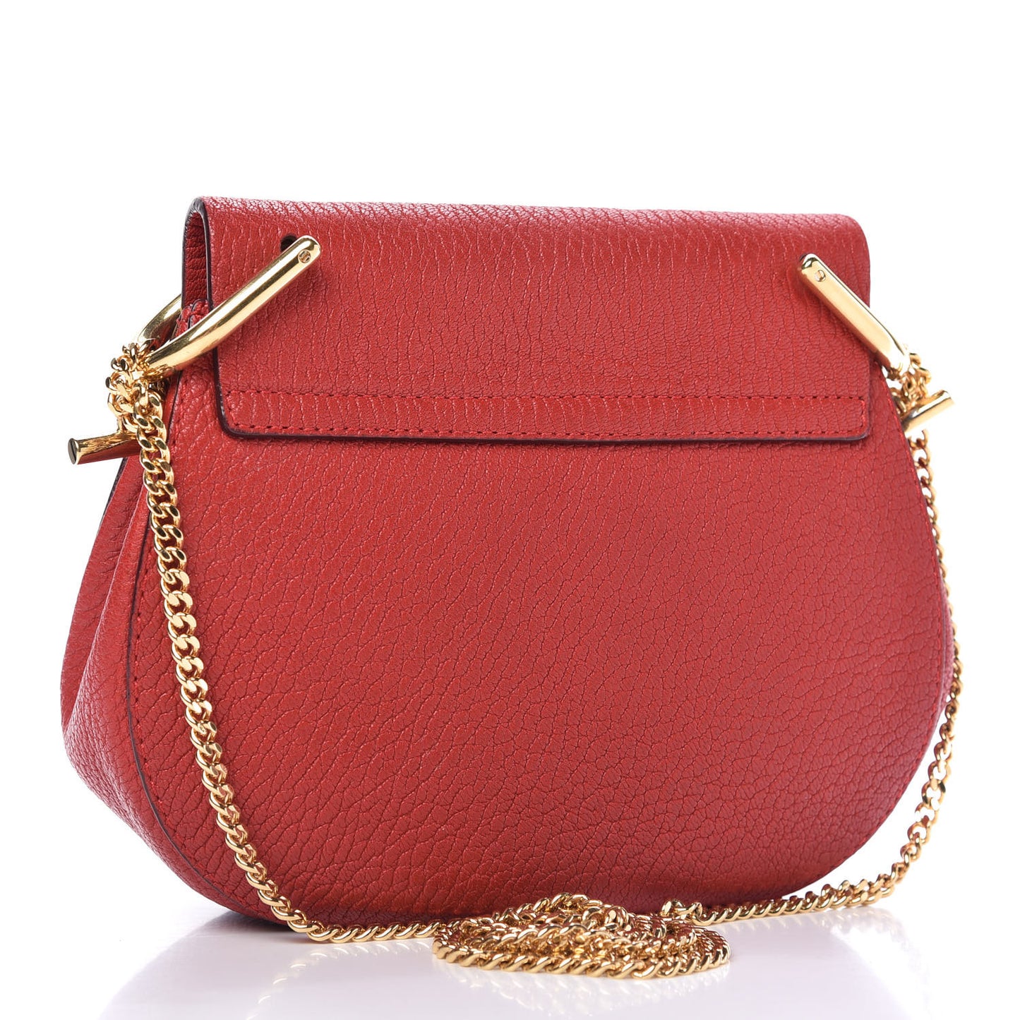 Grained Lambskin Mini Drew Shoulder Bag Plaid Red