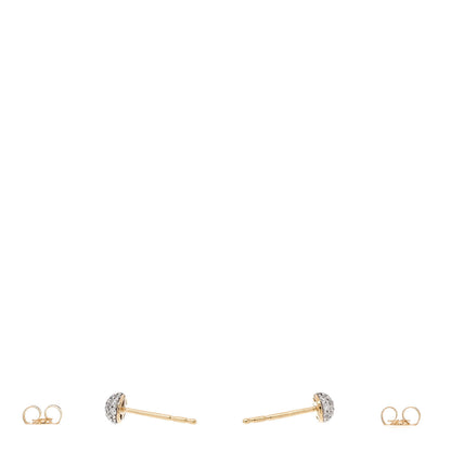 David Yurman 18K Yellow Gold Petite Pave Stud Earrings 3 of 6