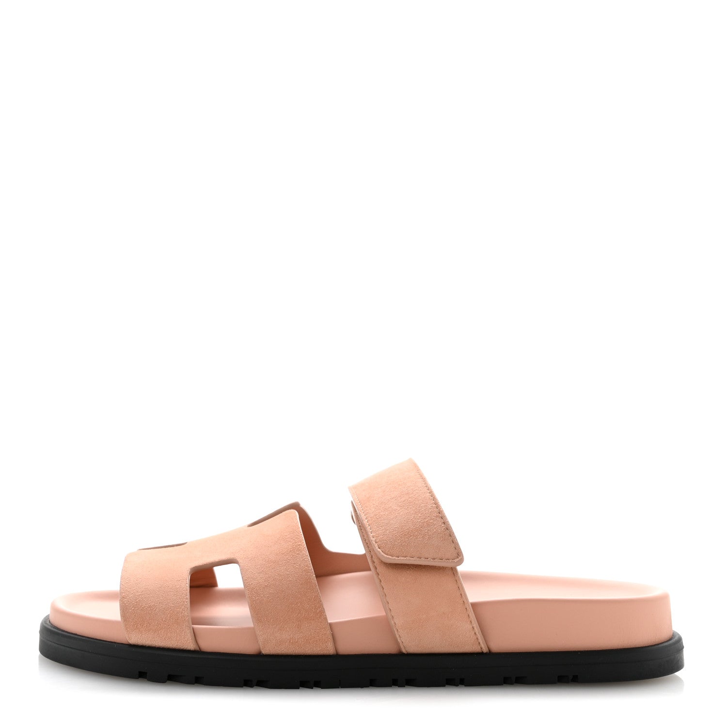 Hermes Suede Goatskin Womens Chypre Sandals 37 Rose Aube 1 of 10