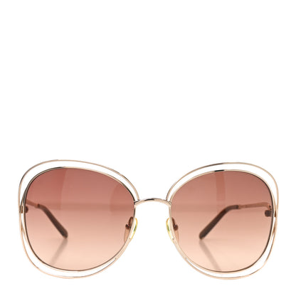 Chloe Oversized Round Carlina Sunglasses CE119S Gold 2 of 7
