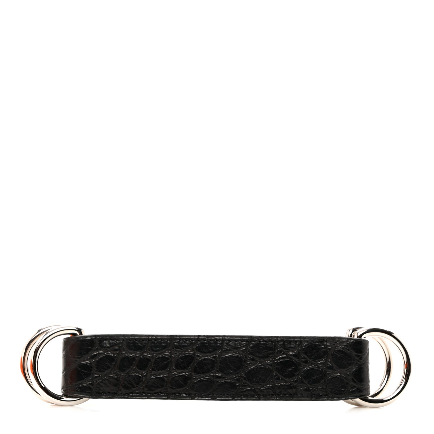 Matte Alligator Romance Scarf Ring Black