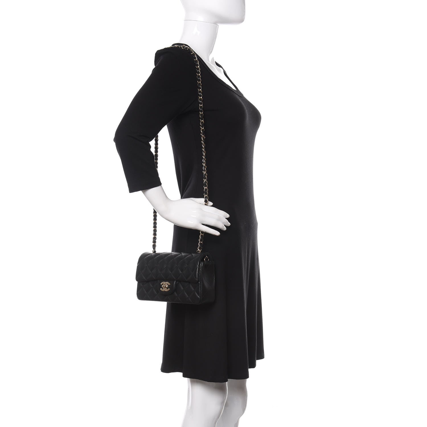 Chanel Lambskin Quilted Mini Rectangular Flap Black 2 of 11
