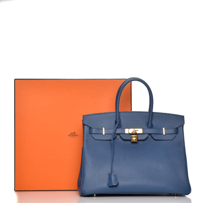 Hermes Epsom Birkin 35 Bleu Agate 29 of 29