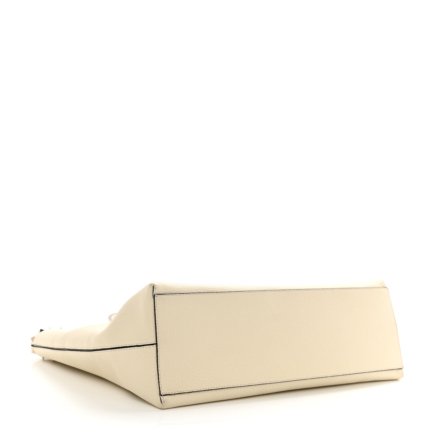 Valentino Garavani Grained Calfskin Rockstud Shoulder Tote Light Ivory 3 of 8