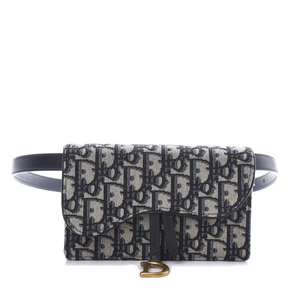 Christian Dior Oblique Saddle Belt Bag Blue 1 of 10