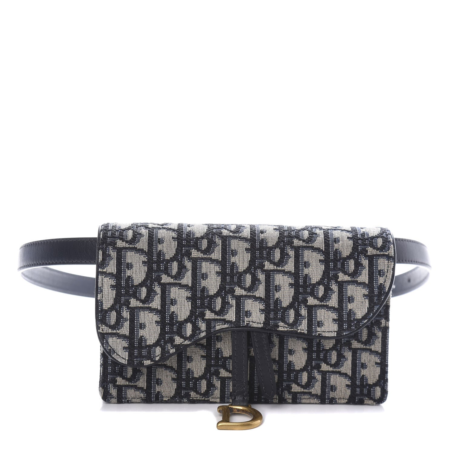 Christian Dior Oblique Saddle Belt Bag Blue 1 of 10