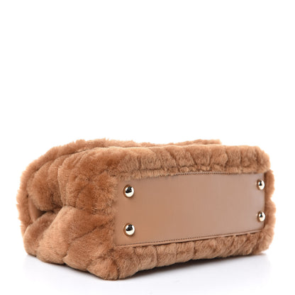 Chanel Shearling Lambskin Coco Handle Flap Dark Beige 4 of 10