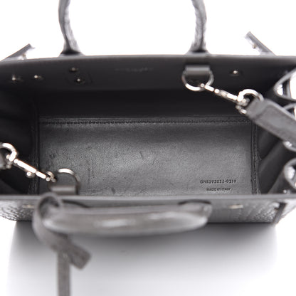 Saint Laurent Calfskin Crocodile Embossed Nano Sac De Jour Fog 4 of 9