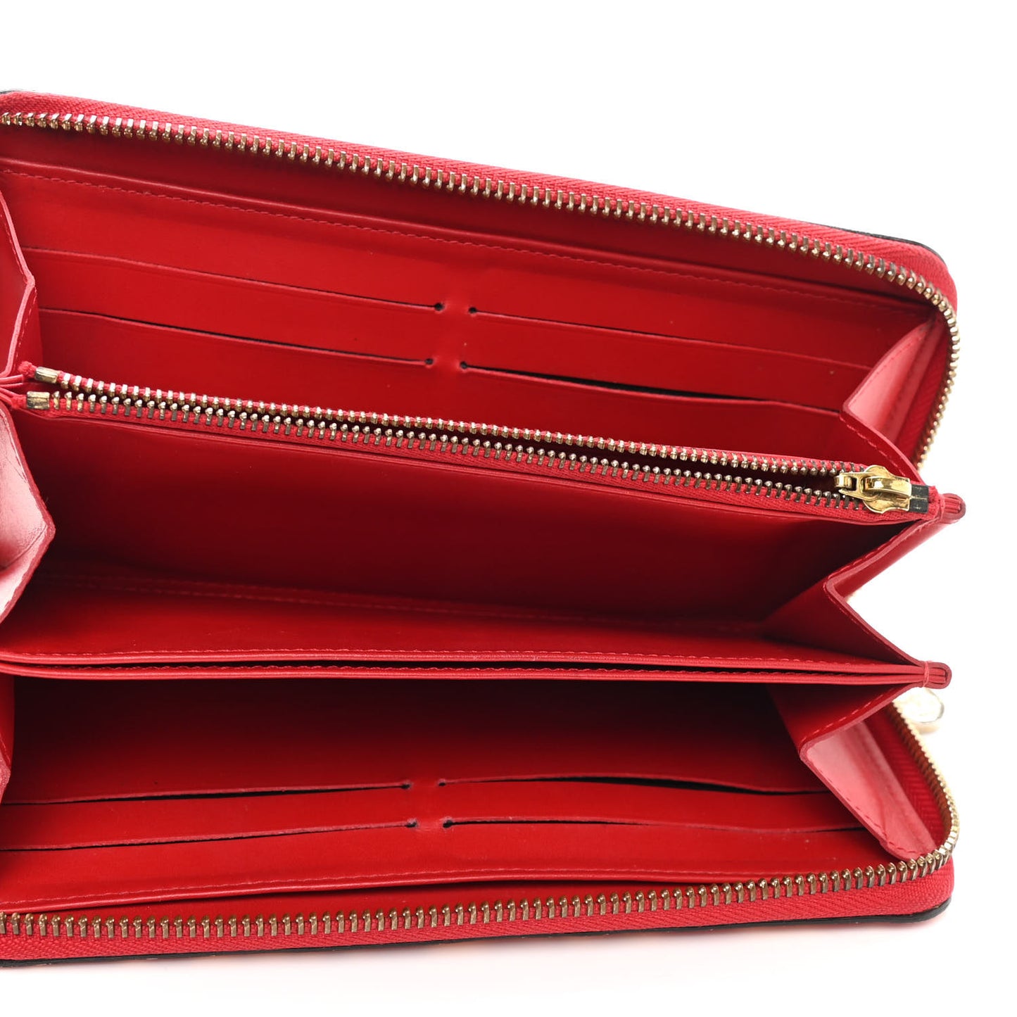 Patent Sweet Monogram Zippy Wallet Pomme D'Amour