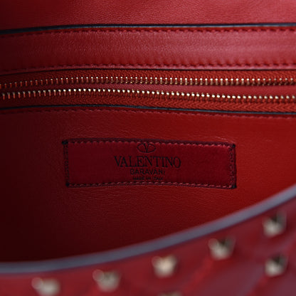Valentino Garavani Lambskin Large Rockstud Spike Shoulder Bag Red 6 of 11