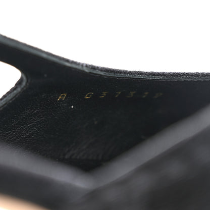 Chanel Denim Cap Toe CC Slingback Flats 41 Charcoal Black 8 of 9