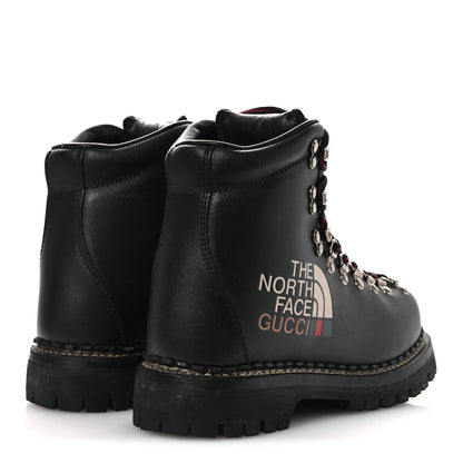 Gucci X THE NORTH FACE Calfskin Womens Hiking Ankle Boots 37.5 Black 5 of 12