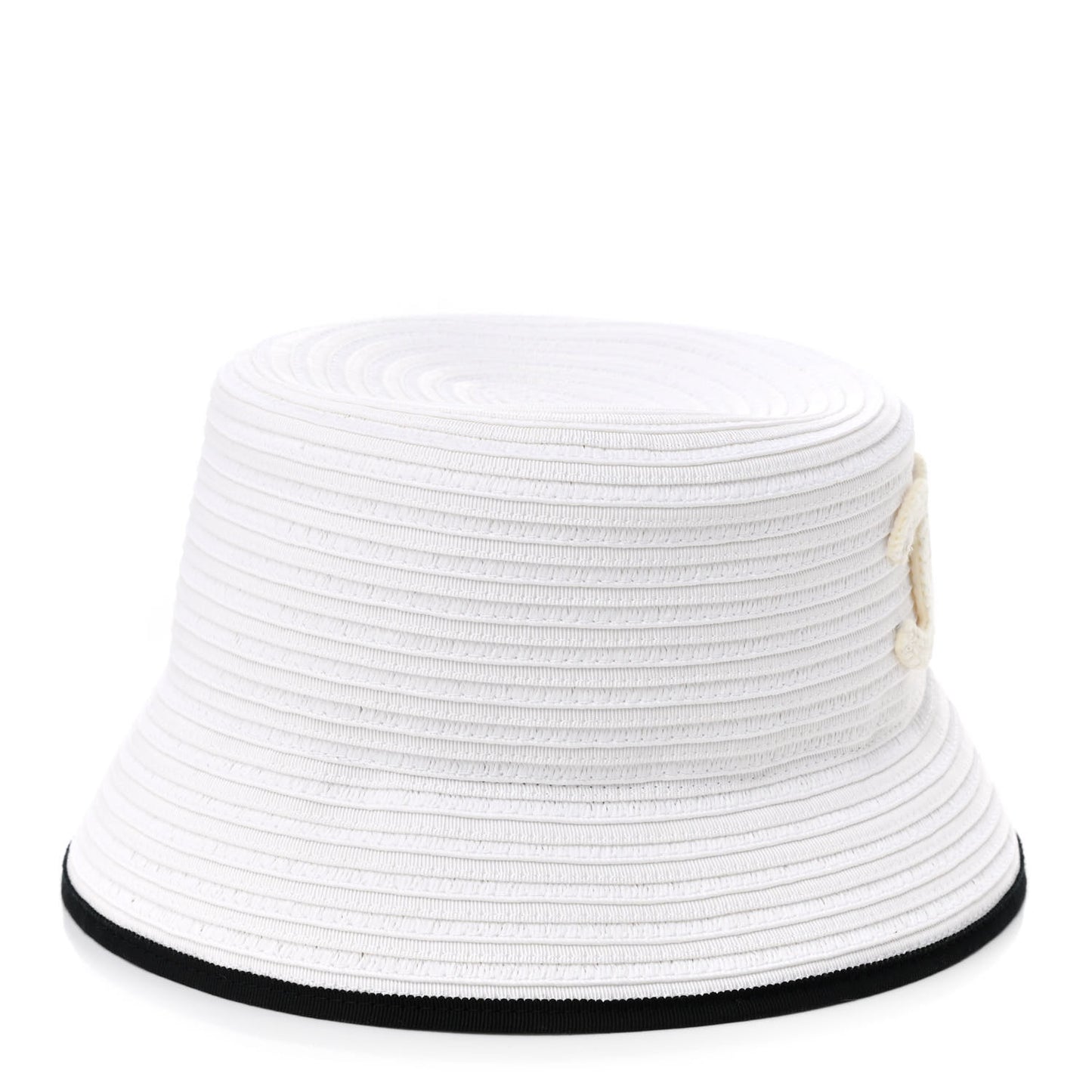 Paper Cotton CC Bucket Hat M White Black