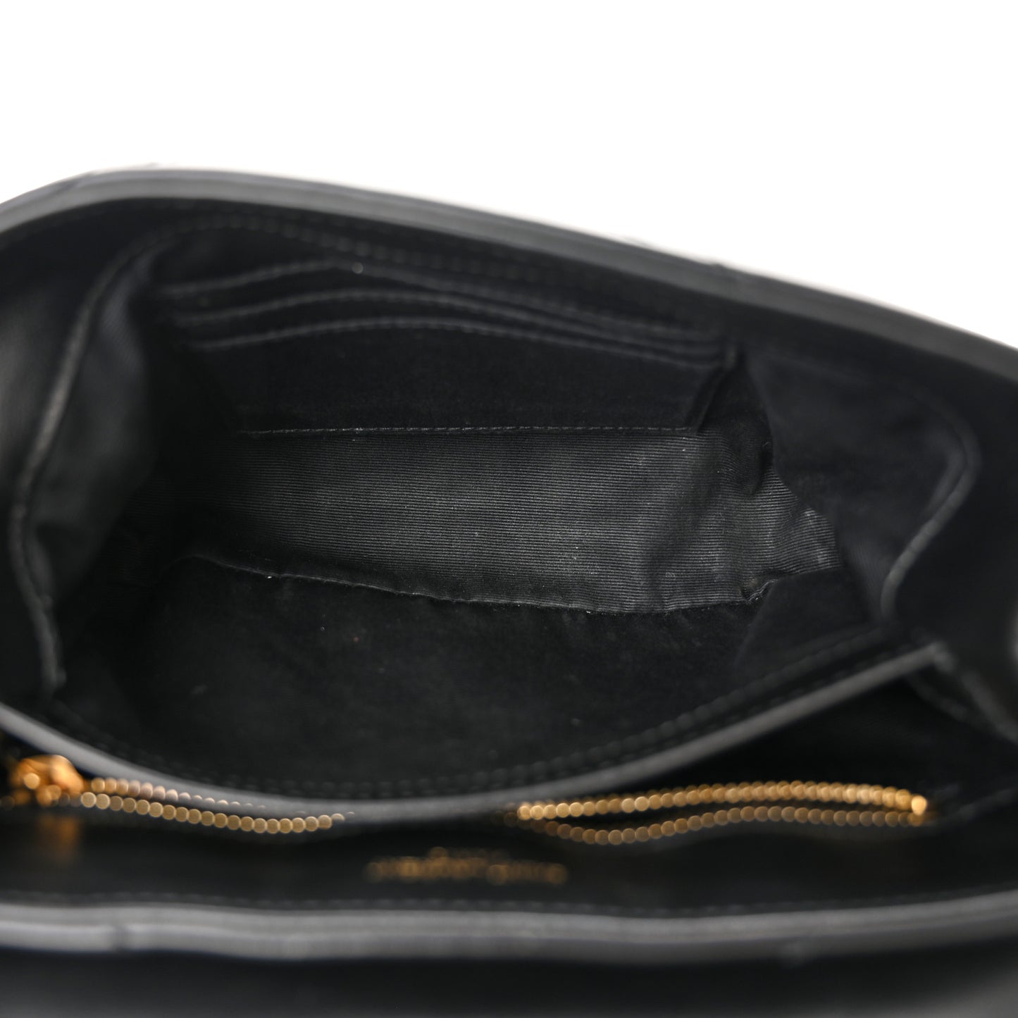Calfskin Y Quilted Monogram Toy Loulou Crossbody Bag Black