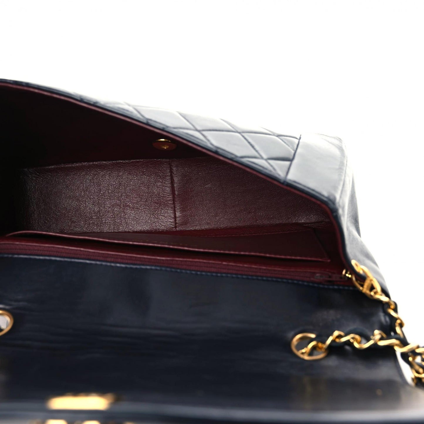 Lambskin Quilted Medium Single Flap Black
