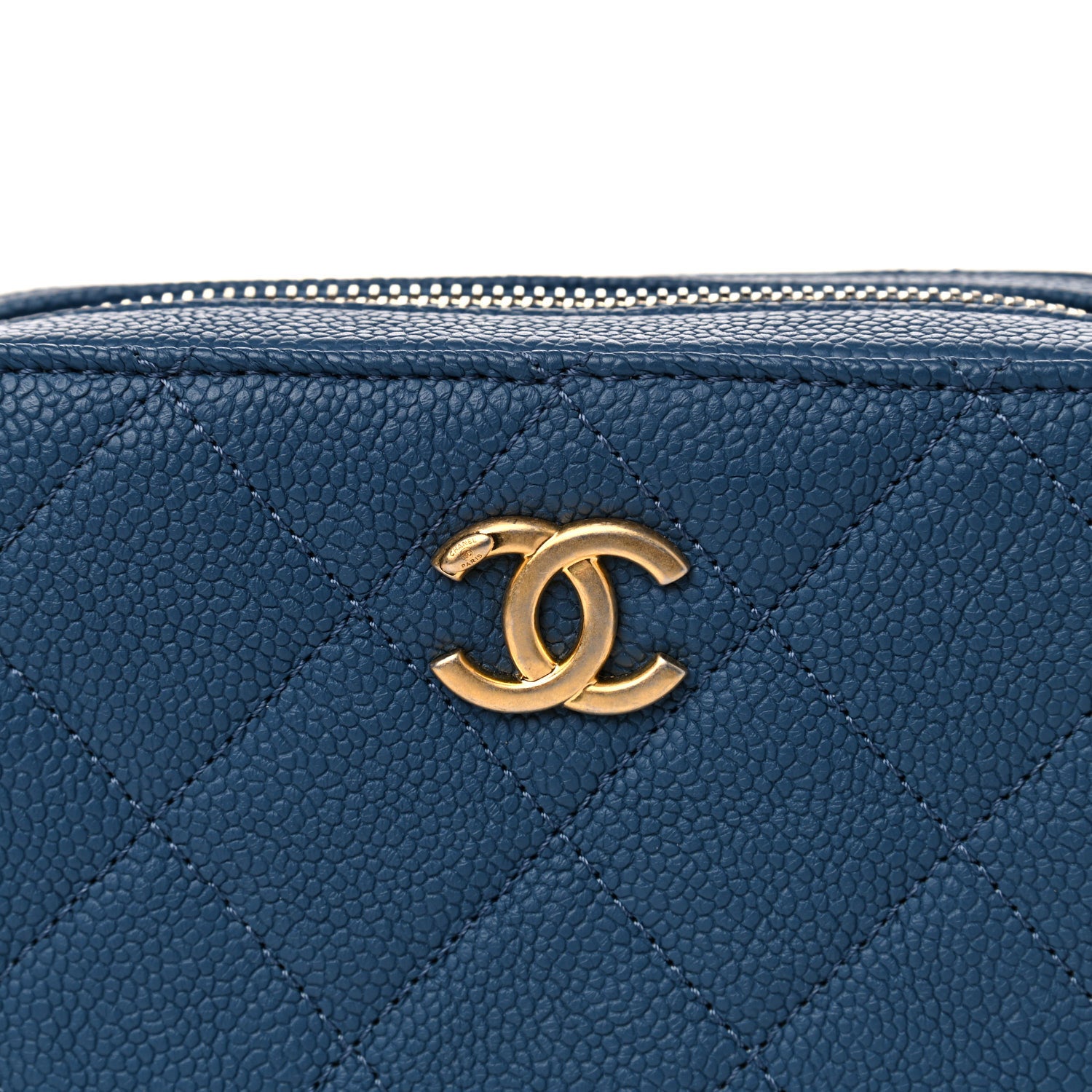 Chanel Caviar Quilted Waist Bag Blue 8 of 12