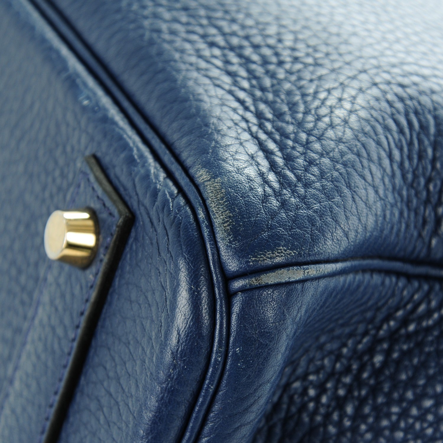 Hermes Taurillon Clemence Birkin 40 Bleu Saphir 8 of 24