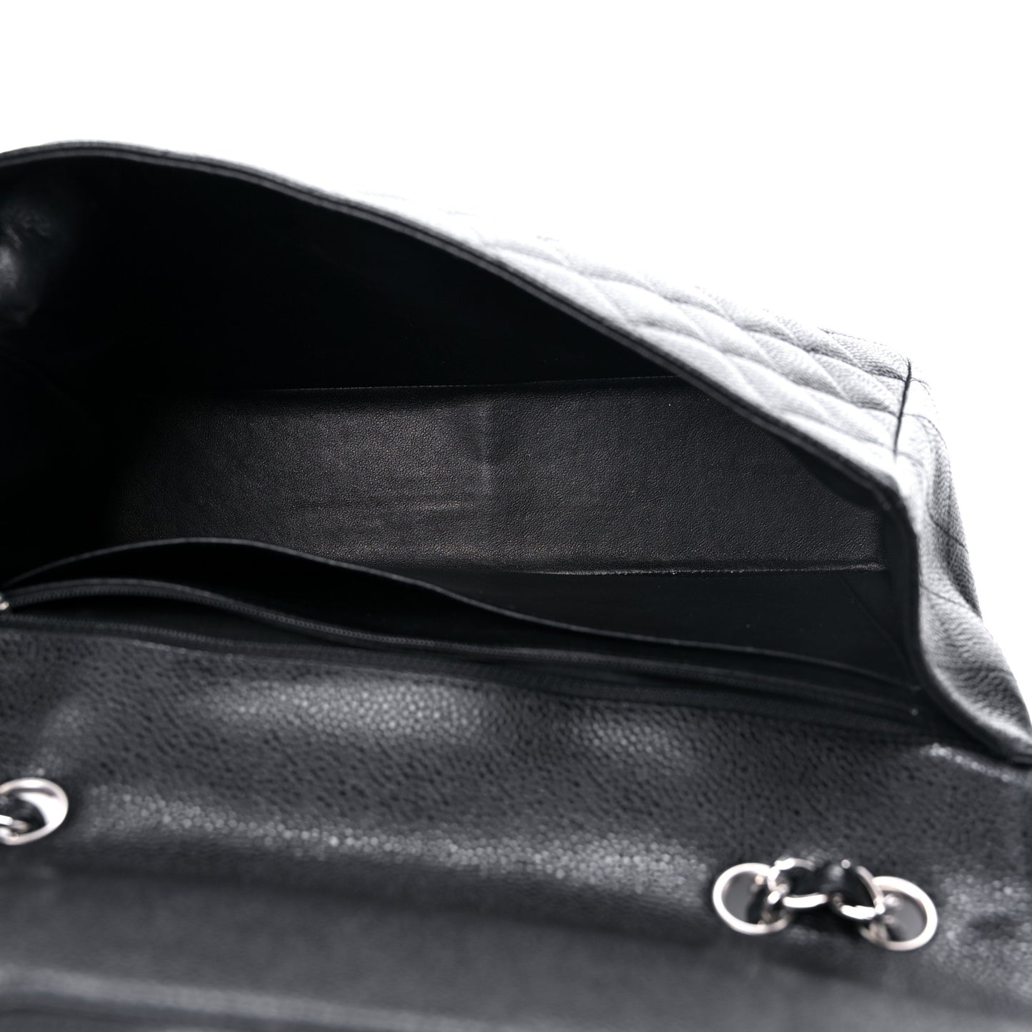 Caviar Quilted Jumbo Single Flap Black