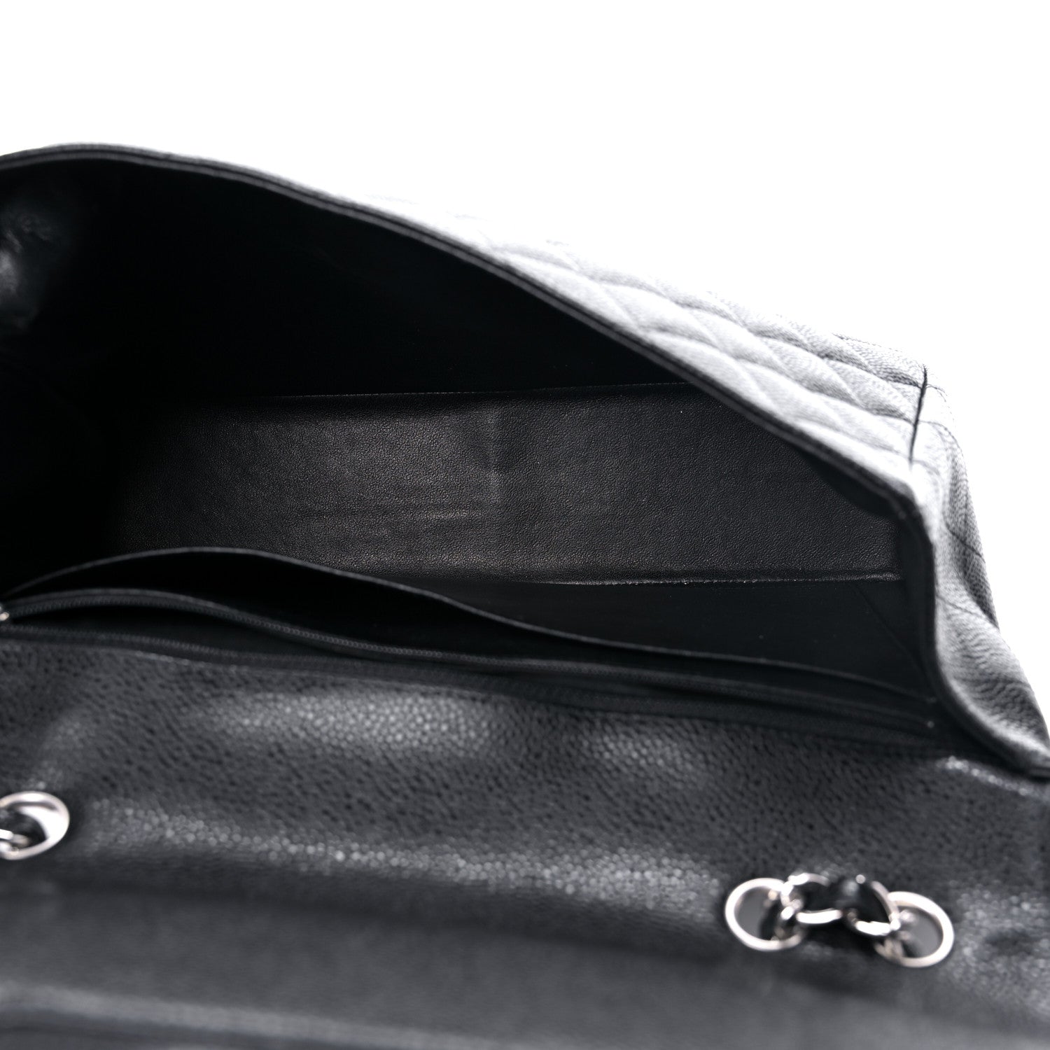 Chanel Caviar Quilted Jumbo Single Flap Black 5 of 14