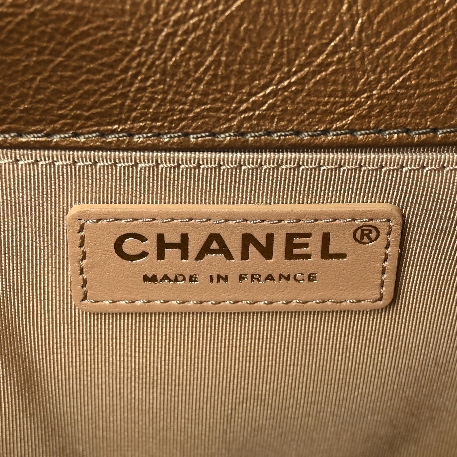 Chanel Metallic Crumpled Calfskin Quilted Medium Boy Flap Bronze 5 of 8
