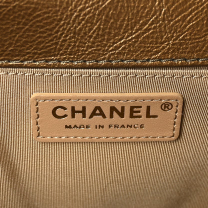 Chanel Metallic Crumpled Calfskin Quilted Medium Boy Flap Bronze 5 of 8