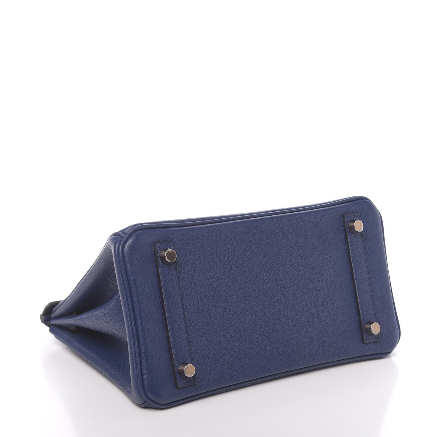 Taurillon Novillo Matte Alligator Birkin Touch 25 Bleu Saphir Marine