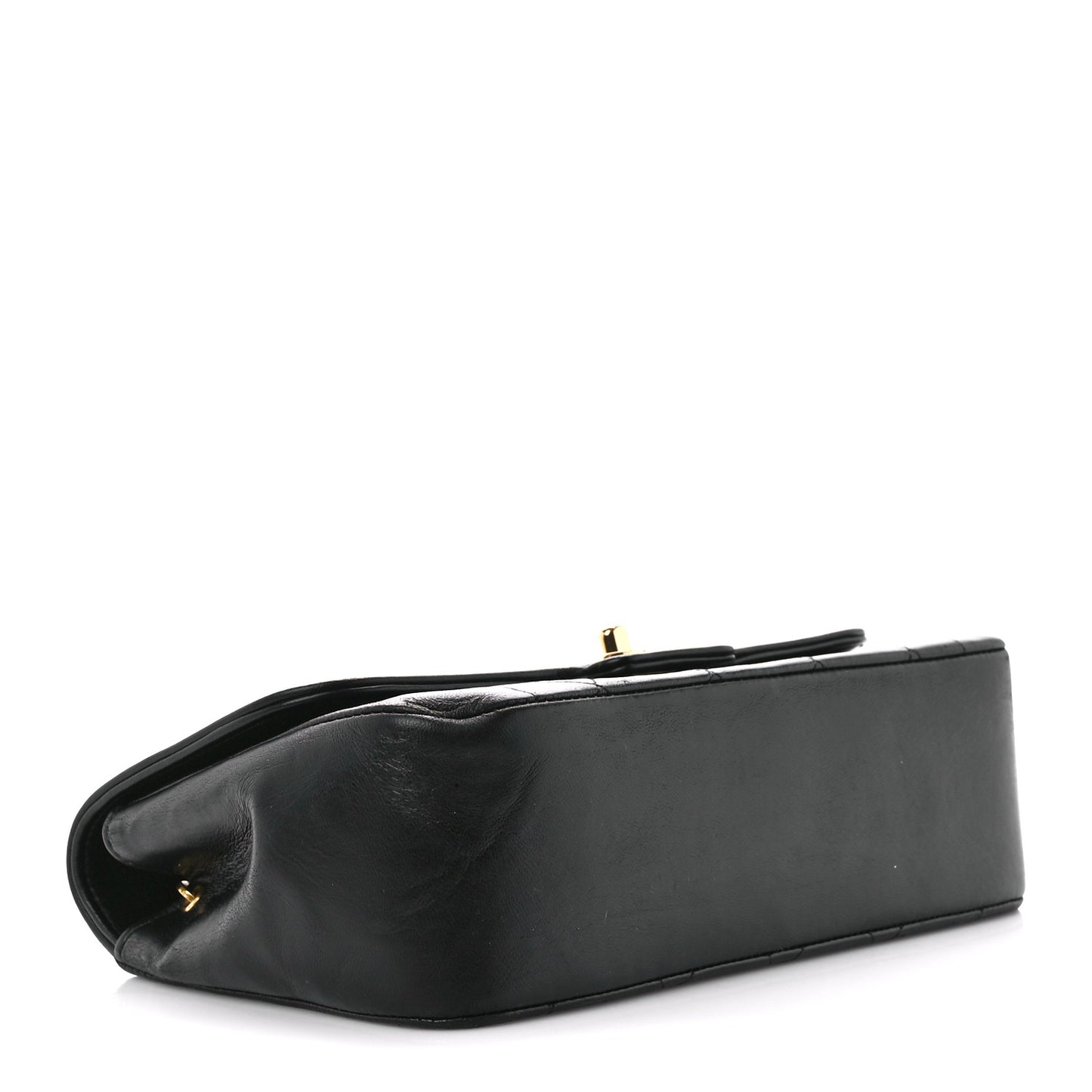 Lambskin Quilted Small Single Flap Black
