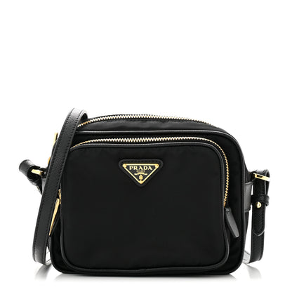 Prada Nylon Saffiano Double Zip Camera Bag Black 1 of 10