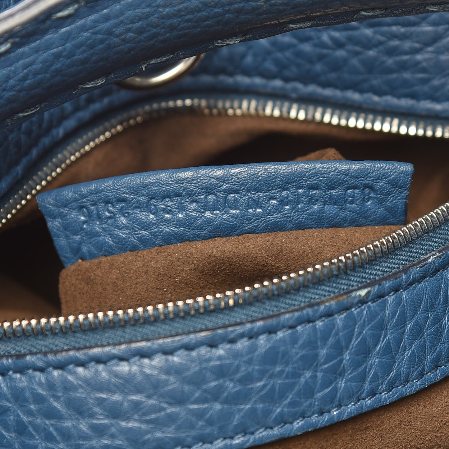 Cuoio Romano Selleria Small Anna Bucket Bag Blue