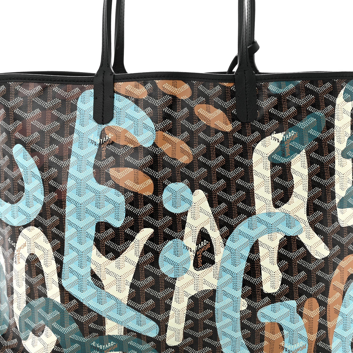 Goyard Goyardine Lettres Camouflage Saint Louis PM Black Blue 9 of 11