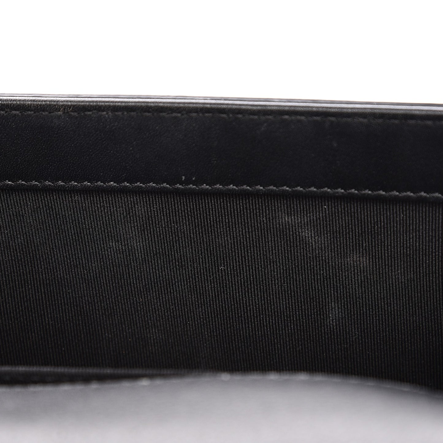 Patent Calfskin Quilted Medium Plexiglass Boy Flap Black