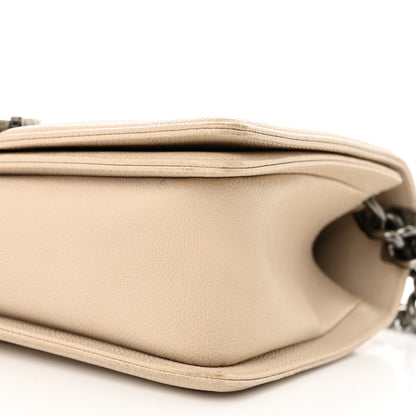 Chanel Caviar Quilted Medium Boy Flap Beige Clair 10 of 11