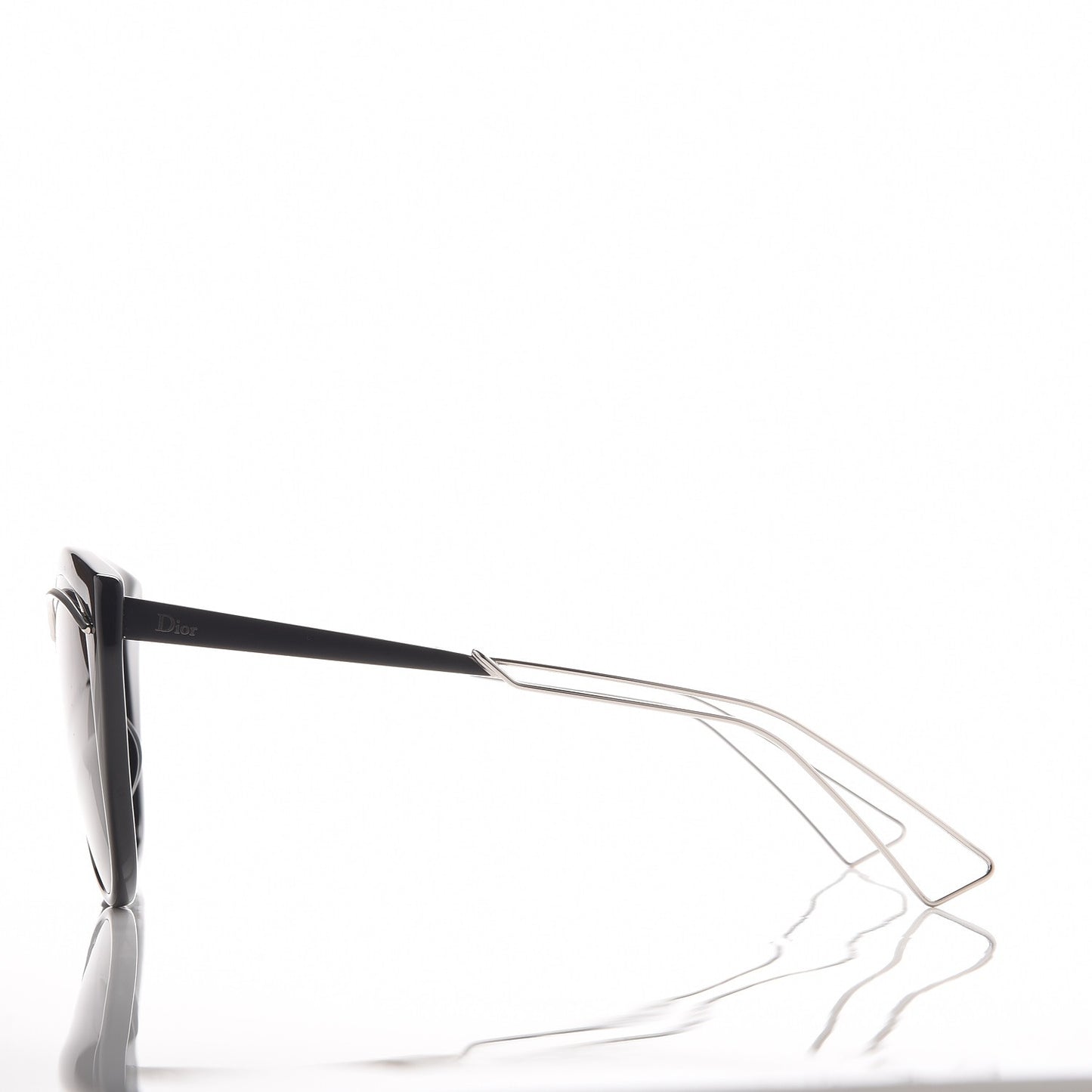 Cat Eye Liner Sunglasses Black Gray