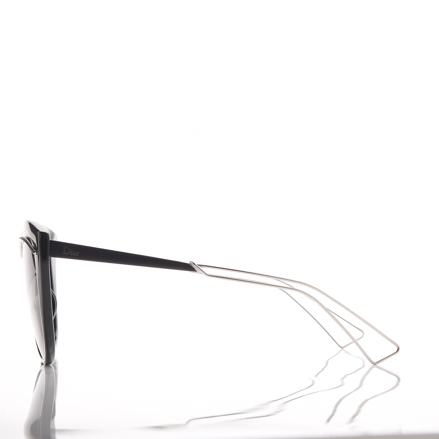 Christian Dior Cat Eye Liner Sunglasses Black Gray 3 of 8